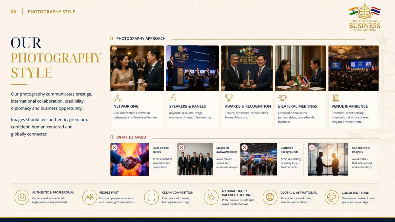 India–Thailand Business Conclave 2026 brand guideline spread 3