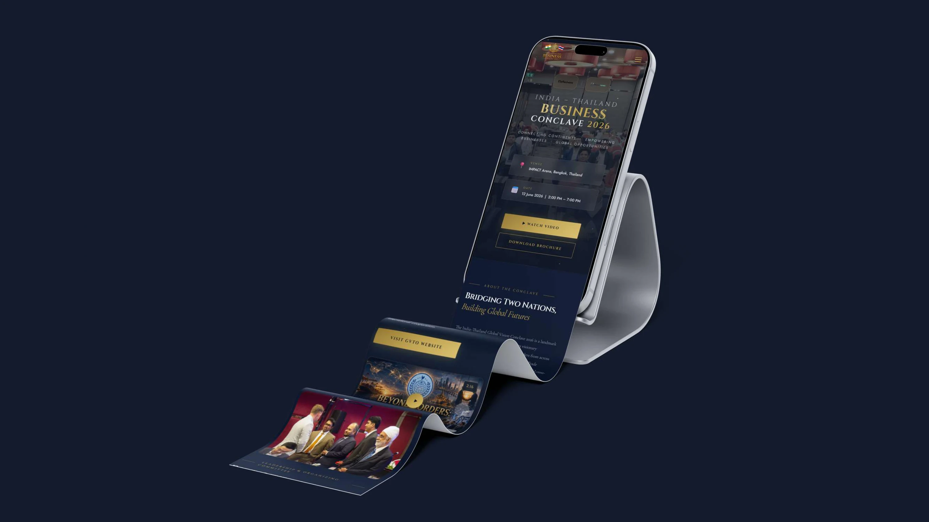 India–Thailand Business Conclave 2026 — social media creative on phone